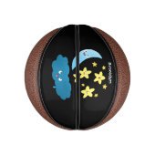 Kute zingsterren, maan en cloud cartoon basketbal (Verticaal)