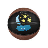 Kute zingsterren, maan en cloud cartoon basketbal (Voorkant)