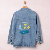 Kute zingsterren, maan en cloud cartoon denim jacket (Hangar)
