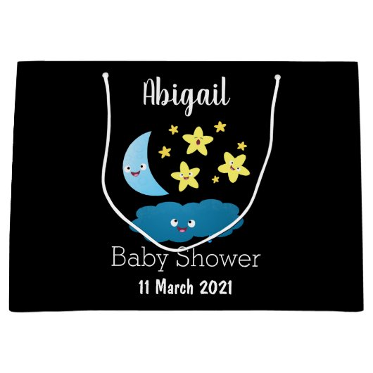 Kute zingsterren, maan en cloud cartoon groot cadeauzakje (Voorkant)