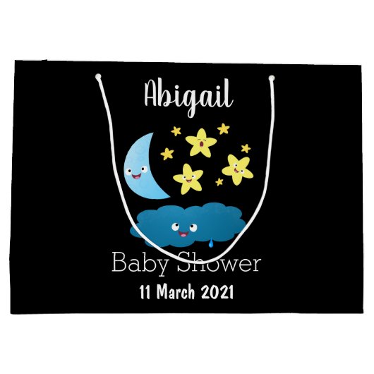 Kute zingsterren, maan en cloud cartoon groot cadeauzakje (Achterkant)