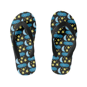 Kute zingsterren, maan en cloud cartoon kinder teenslippers