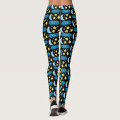 Kute zingsterren, maan en cloud cartoon leggings (Achterkant)