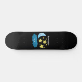 Kute zingsterren, maan en cloud cartoon persoonlijk skateboard (Horizontaal)