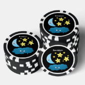 Kute zingsterren, maan en cloud cartoon poker chips (Opstapeling)