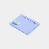 Kute zingsterren, maan en cloud cartoon post-it® notes (Schuin)