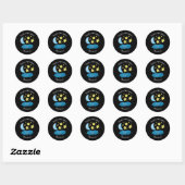 Kute zingsterren, maan en cloud cartoon ronde sticker (Vel)
