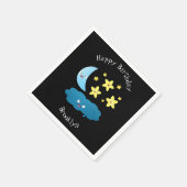 Kute zingsterren, maan en cloud cartoon servet (Hoek)