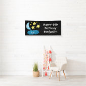 Kute zingsterren, maan en cloud cartoon spandoek (Insitu)