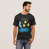 Kute zingsterren, maan en cloud cartoon t-shirt (Voorkant volledig)
