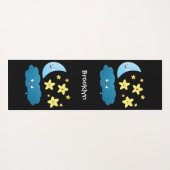 Kute zingsterren, maan en cloud cartoon yogamat (Achterkant (horizontaal))