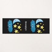 Kute zingsterren, maan en cloud cartoon yogamat (Voorkant (horizontaal))