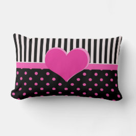 Kute, zoete roze polka stippen. kussen