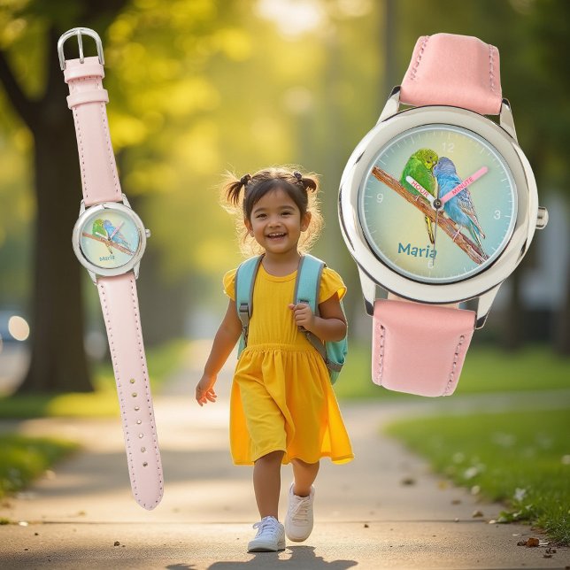 Kute zoissende draaistellen - acryl op pastelachte horloge (Creator heeft geüpload)