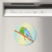 Kute zoissende draaistellen - acryl op pastelachte magneet (Insitu (Vaatwasser))