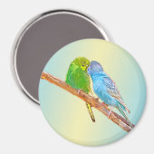 Kute zoissende draaistellen - acryl op pastelachte magneet (Voorkant / Achterkant)