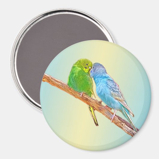 Kute zoissende draaistellen - acryl op pastelachte magneet (Voorkant / Achterkant)