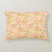 Kute zomerfood met omtrek-ijscontouren accent kussen (Voorkant)