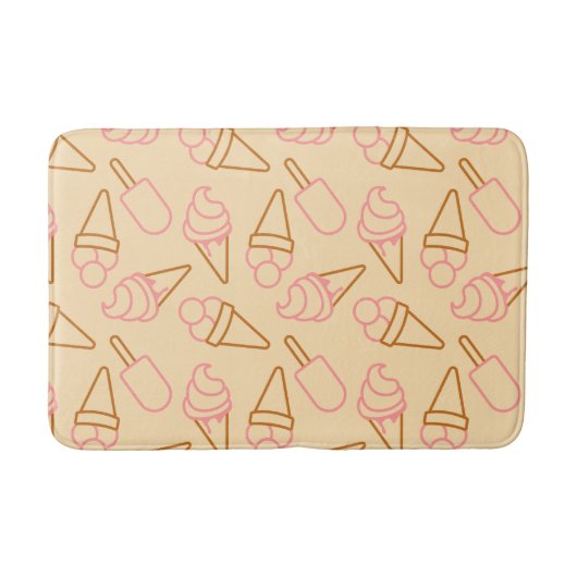 Kute zomerfood met omtrek-ijscontouren badmat (Voorkant)