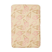 Kute zomerfood met omtrek-ijscontouren badmat (Voorkant Verticaal)