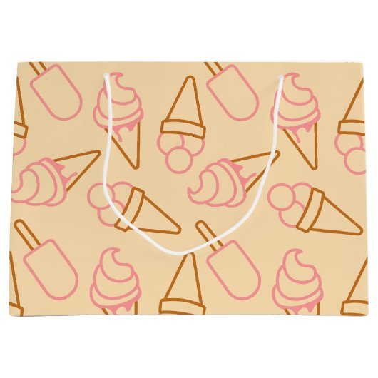 Kute zomerfood met omtrek-ijscontouren groot cadeauzakje (Voorkant)