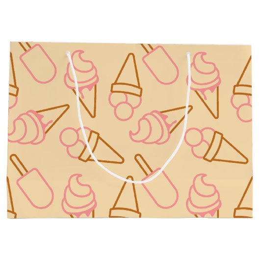 Kute zomerfood met omtrek-ijscontouren groot cadeauzakje (Achterkant)