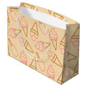 Kute zomerfood met omtrek-ijscontouren groot cadeauzakje (Achterkant Gekanteld)