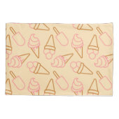 Kute zomerfood met omtrek-ijscontouren kussensloop (Achterkant)