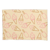 Kute zomerfood met omtrek-ijscontouren kussensloop (Voorkant)