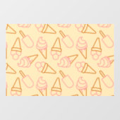 Kute zomerfood met omtrek-ijscontouren raamsticker (Vel)