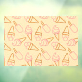 Kute zomerfood met omtrek-ijscontouren raamsticker (Vel 3)