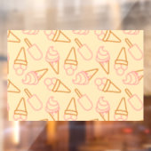 Kute zomerfood met omtrek-ijscontouren raamsticker (Vel 2)