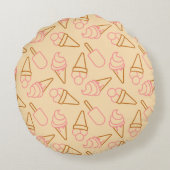 Kute zomerfood met omtrek-ijscontouren rond kussen (Achterkant)