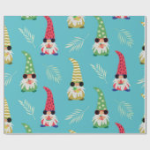 Kute zomergnomen met vruchtpatroon cadeaupapier (Vlak)