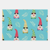 Kute zomergnomen met vruchtpatroon inpakpapier vel (Voorkant 2)