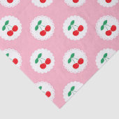 Kute  zomerroze, witte en rode kersen tissuepapier (Detail)