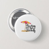 Kute zomerstrand merchandize voor leraren ronde button 5,7 cm (Voorkant /achterkant)