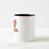 Kute zomervakantie Vacay Mode chil watermeloen Tweekleurige Koffiemok (Center)