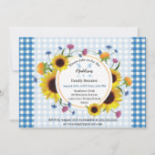 Kute, zonnebloempjes met gezinshereniging kaart (Voorkant)