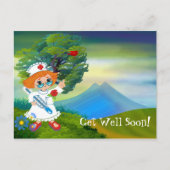 Kute zuster Landscape Kinderen krijgen snel Briefk Briefkaart (Voorkant)