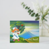 Kute zuster Landscape Kinderen krijgen snel Briefk Briefkaart (Staand voorkant)