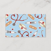 Kute zuster of Caregiver Blue Visitekaartje (Achterkant)