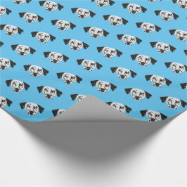 Kute zwarte-gebotteld Dalmatian Dog Pattern Cadeaupapier