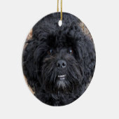 Kute zwarte hond, keramisch ornament (Rechts)