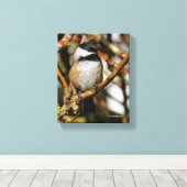 Kute zwarte kippen in de boom canvas afdruk (Insitu (Houten vloer))