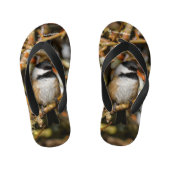 Kute zwarte kippen in de boom kinder teenslippers (Voetbed)