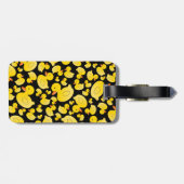 Kute zwarte rubbereenden bagagelabel (Achterkant horizontaal)