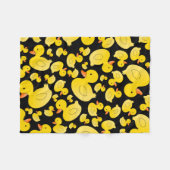 Kute zwarte rubbereenden fleece deken (Voorkant (Horizontaal))