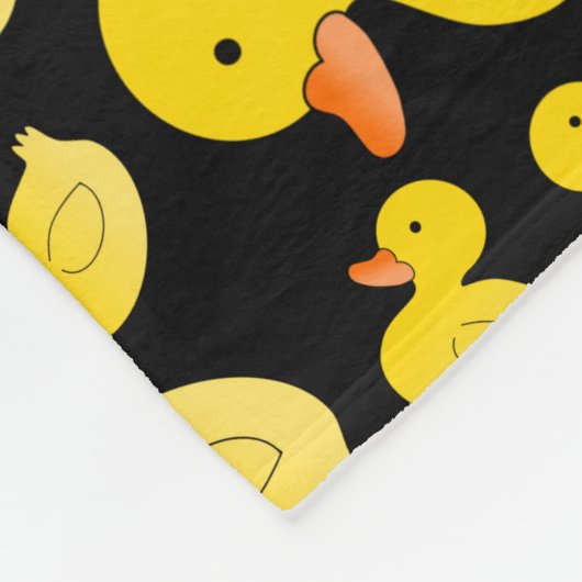 Kute zwarte rubbereenden fleece deken (Hoek)