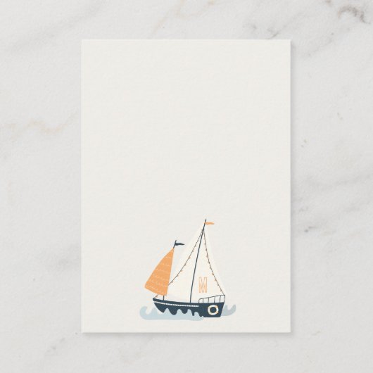 Kute zweefboogboeien voor Baby shower Informatiekaartje (Achterkant)